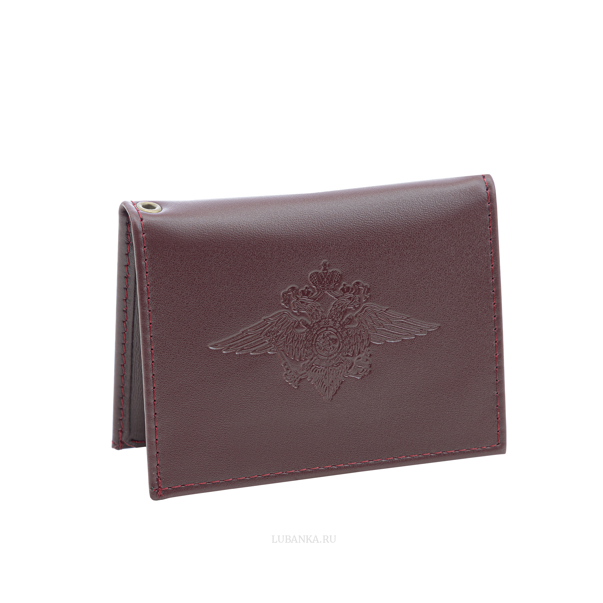 Обложка для удостоверения Полиция бордовая