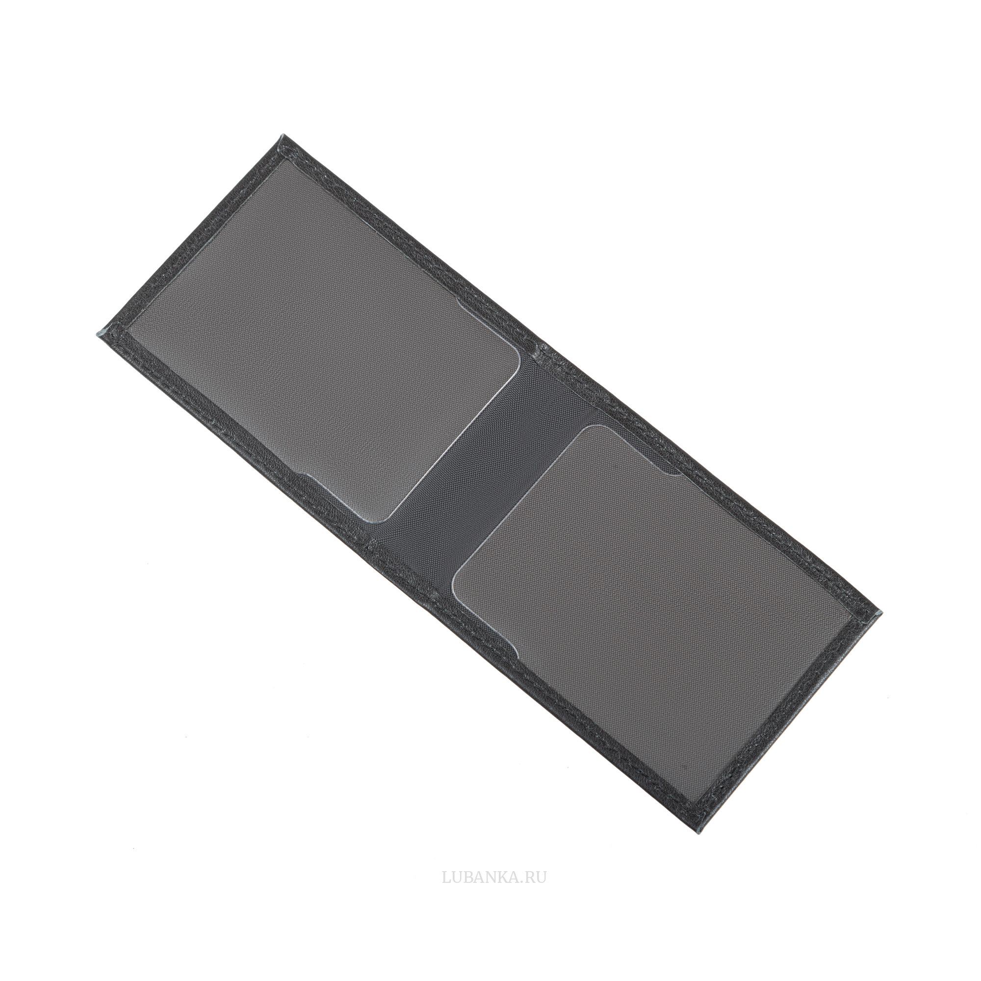 Обложка для удостоверения МЧС с жетоном узкая пухлая черная