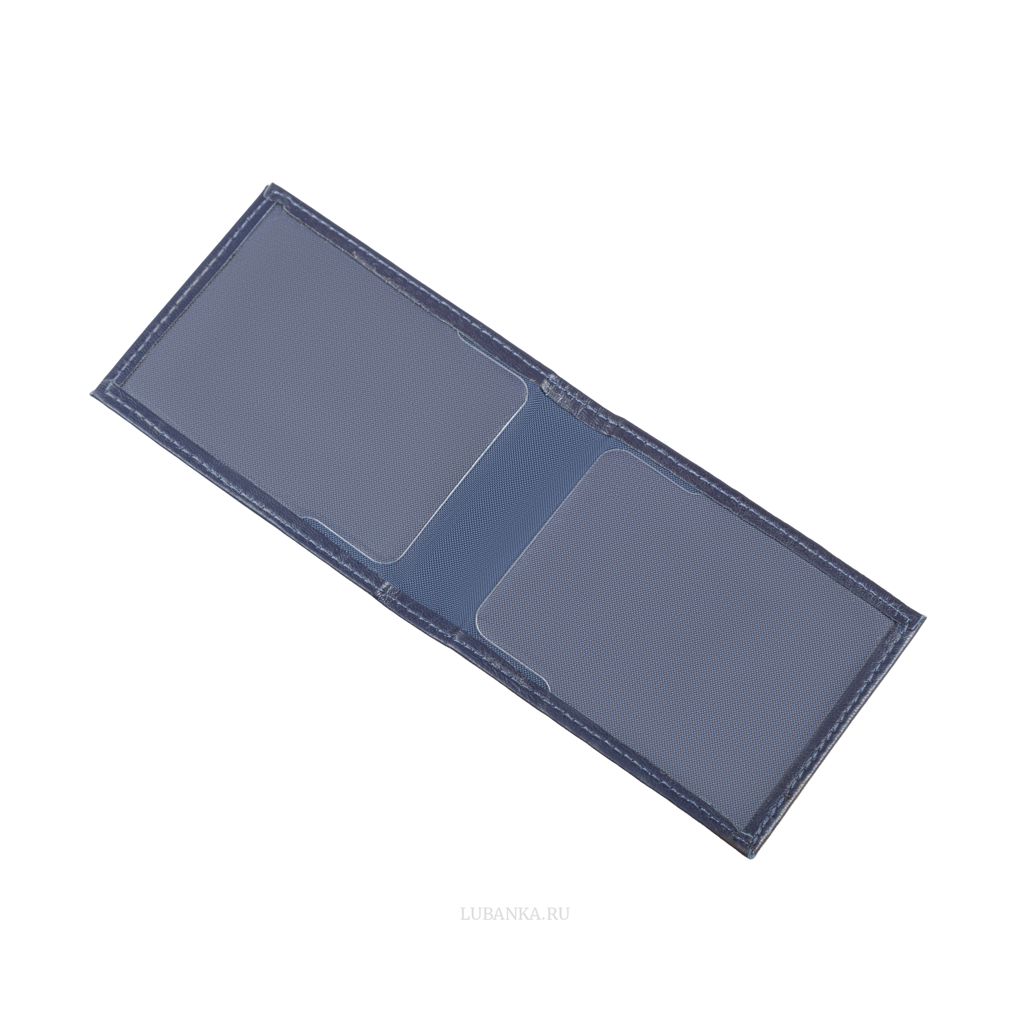 Обложка для удостоверения МЧС с жетоном узкая пухлая темно синяя