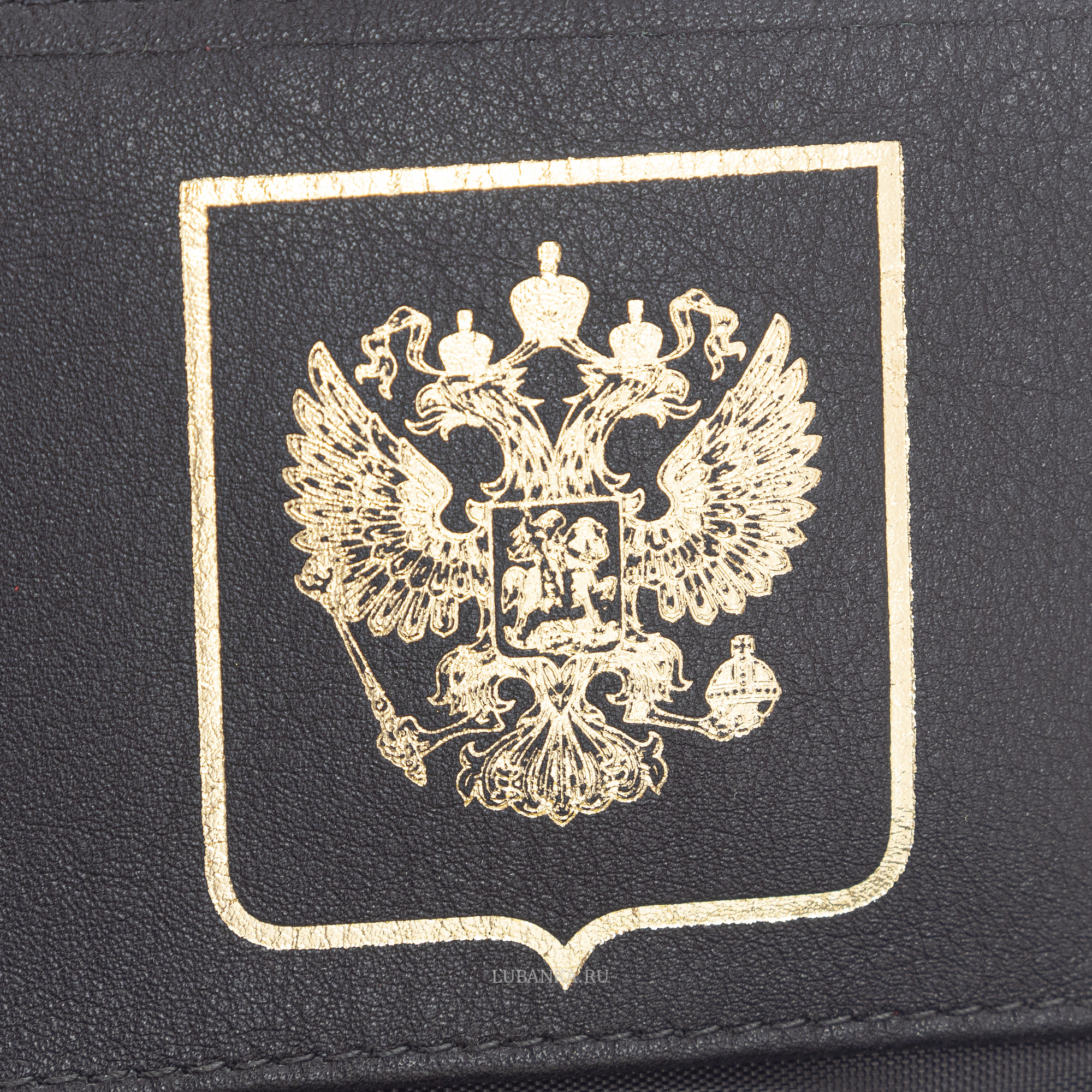 Обложка для удостоверения Россия черная