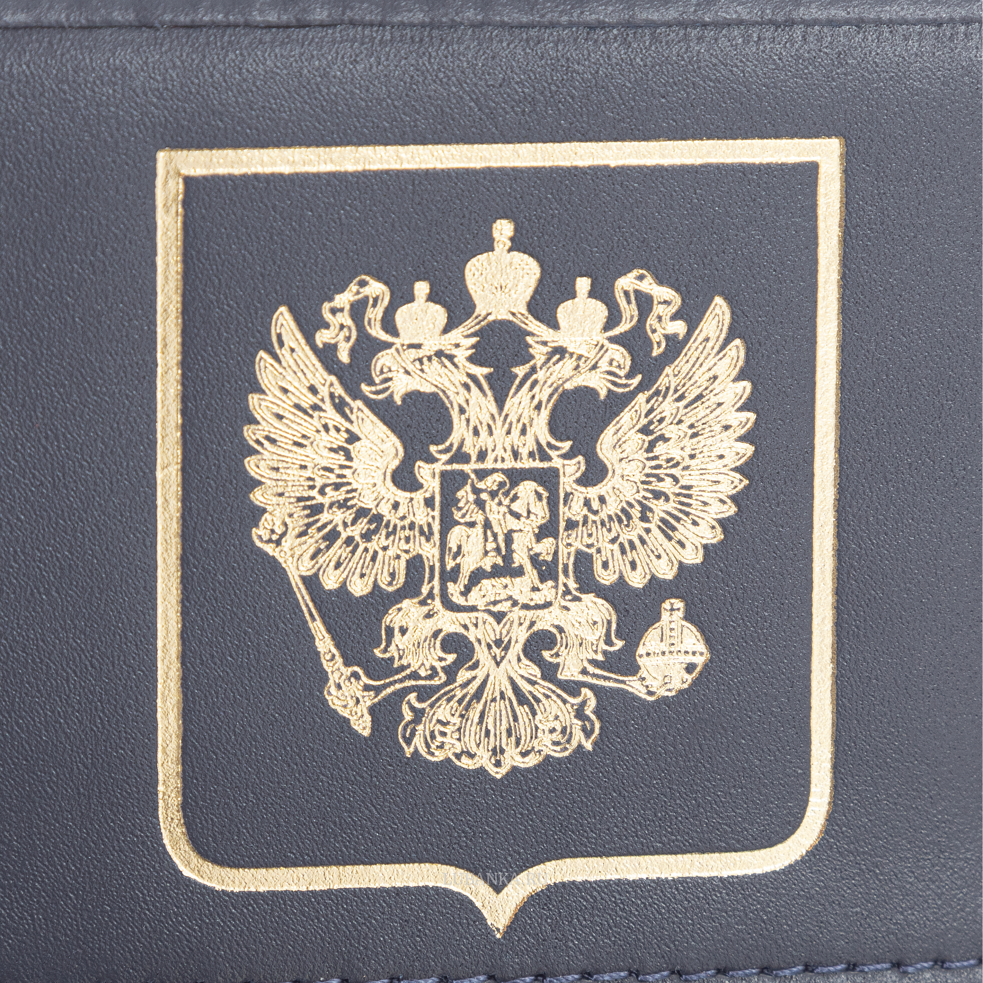 Обложка для удостоверения Россия темно синяя