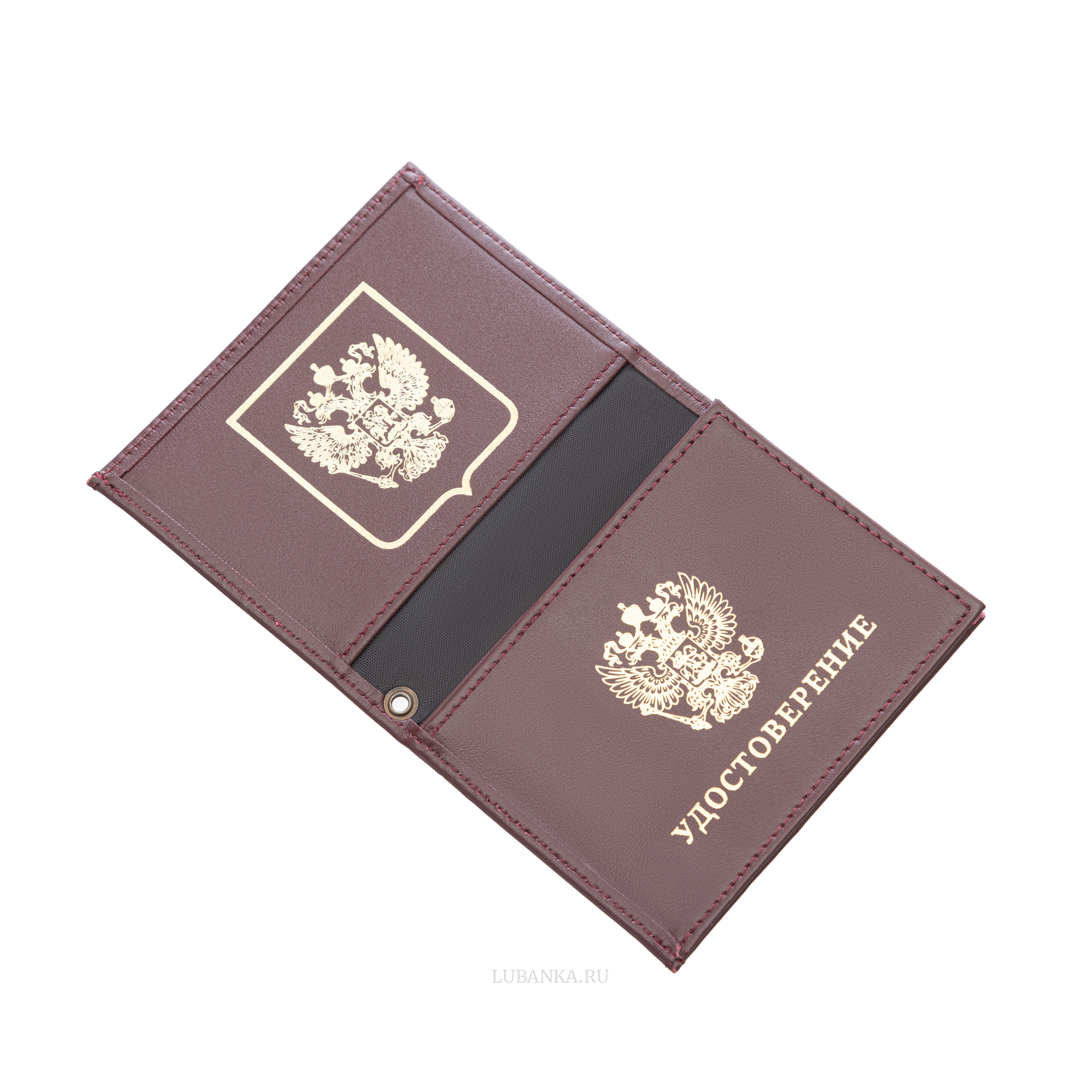Обложка для удостоверения Россия бордовая
