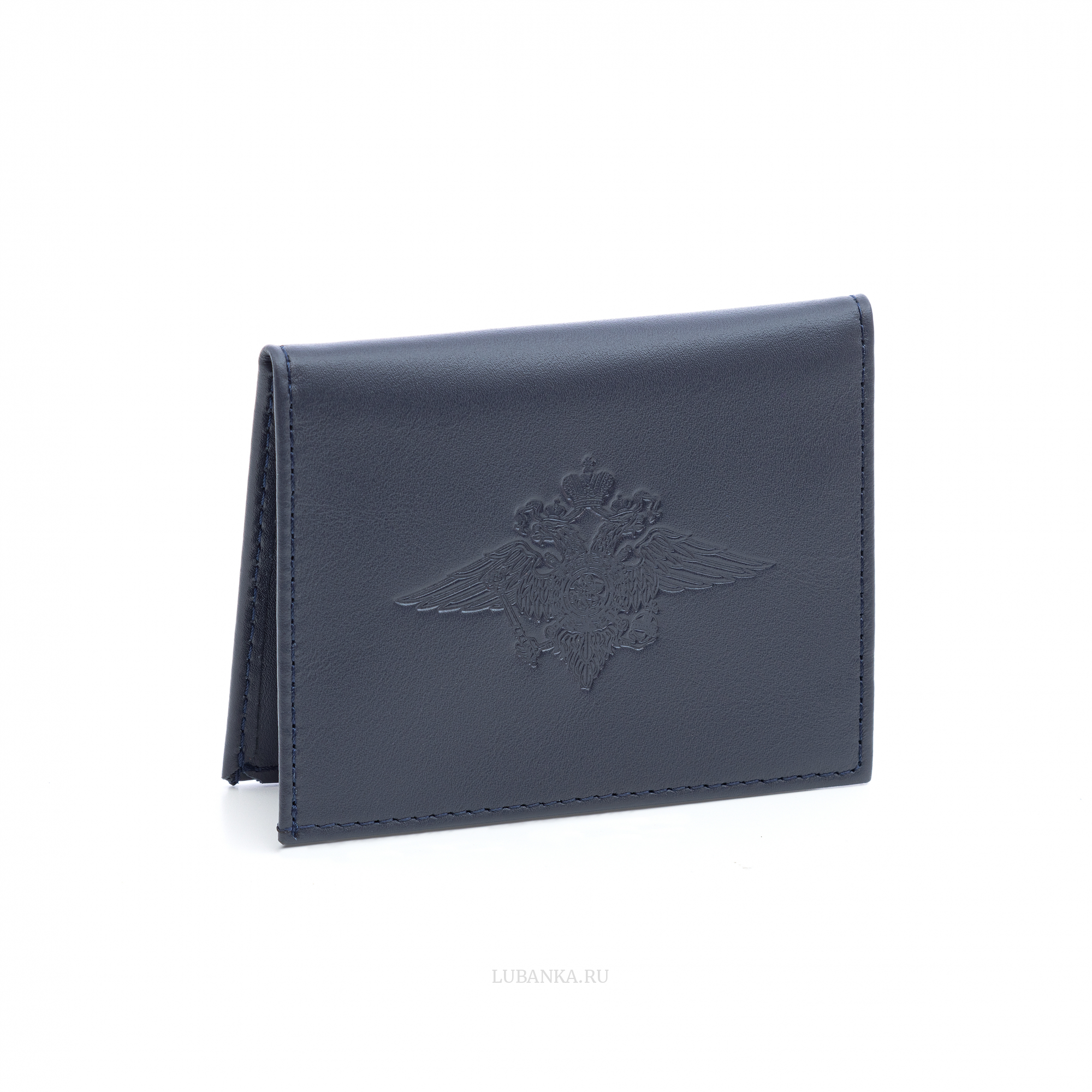 Обложка для удостоверения МВД темно синяя