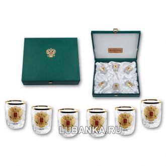 Стопки для водки «Золото Державы» хрустальные
