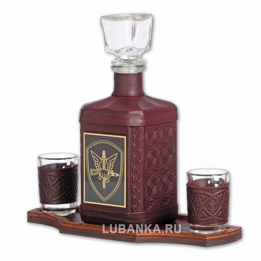 Набор для водки «ОМОН» бордовый