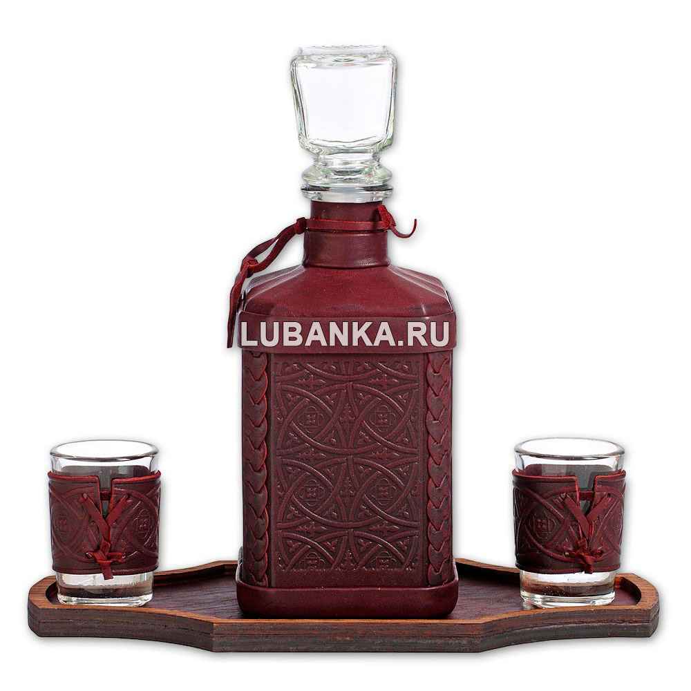 Набор для водки «ОМОН» бордовый
