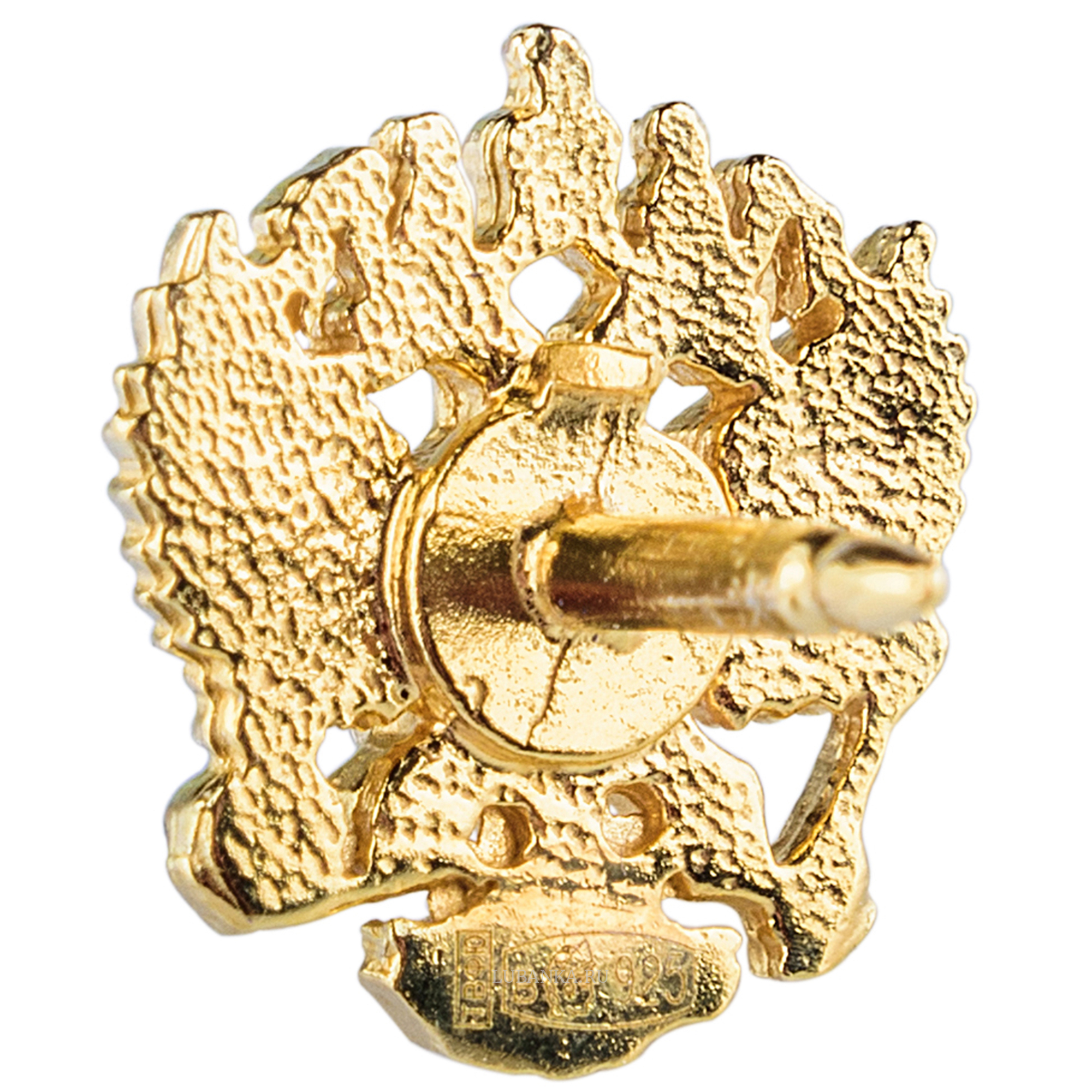 Значок Герб России серебро с позолотой