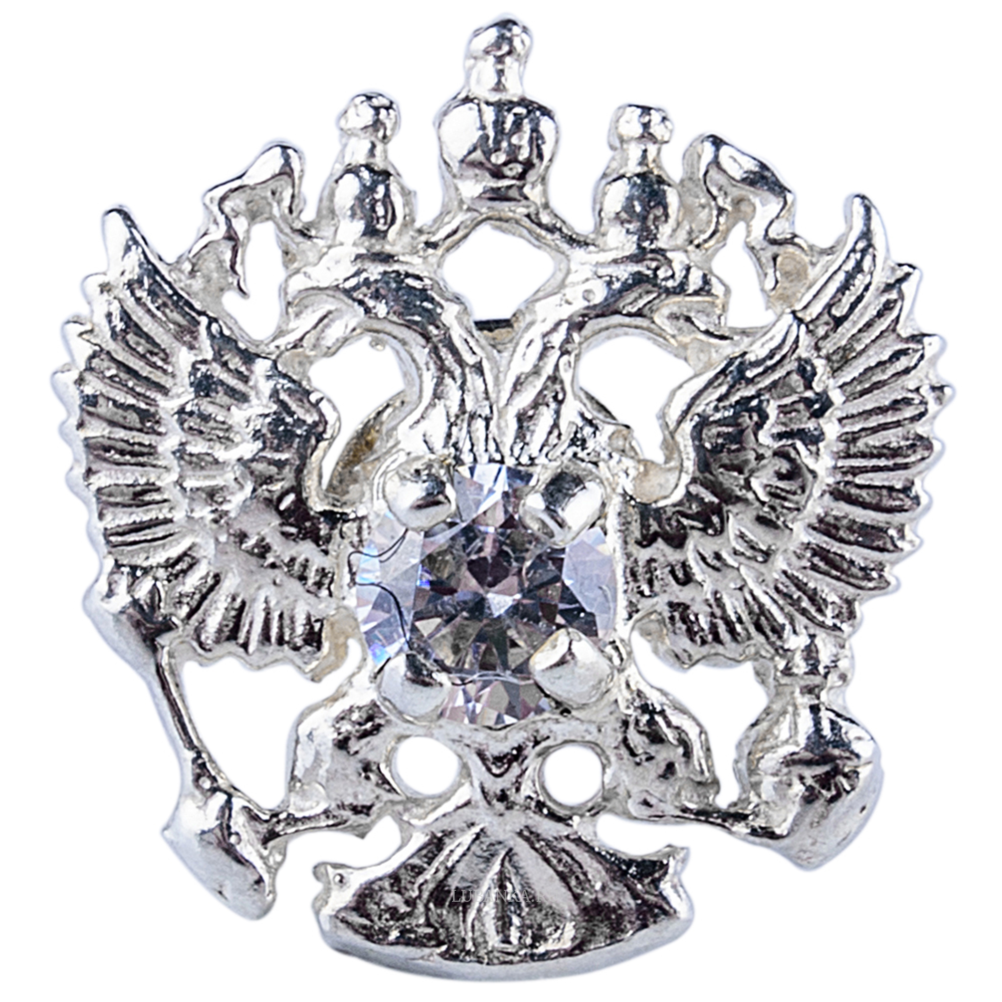 Значок Герб России серебро