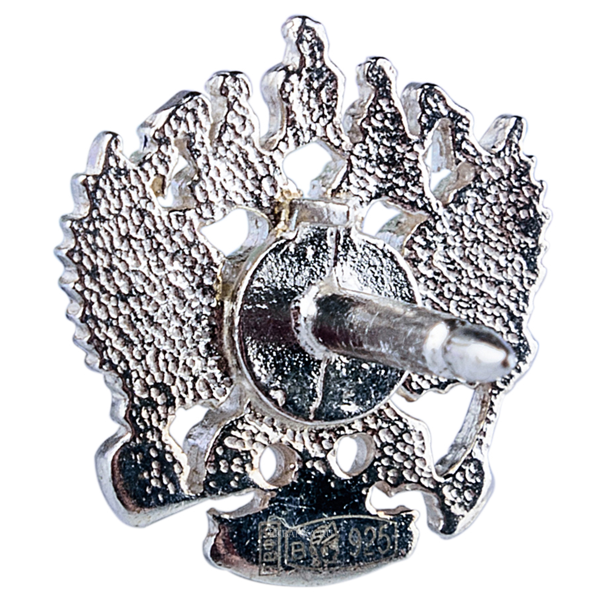 Значок Герб России серебро