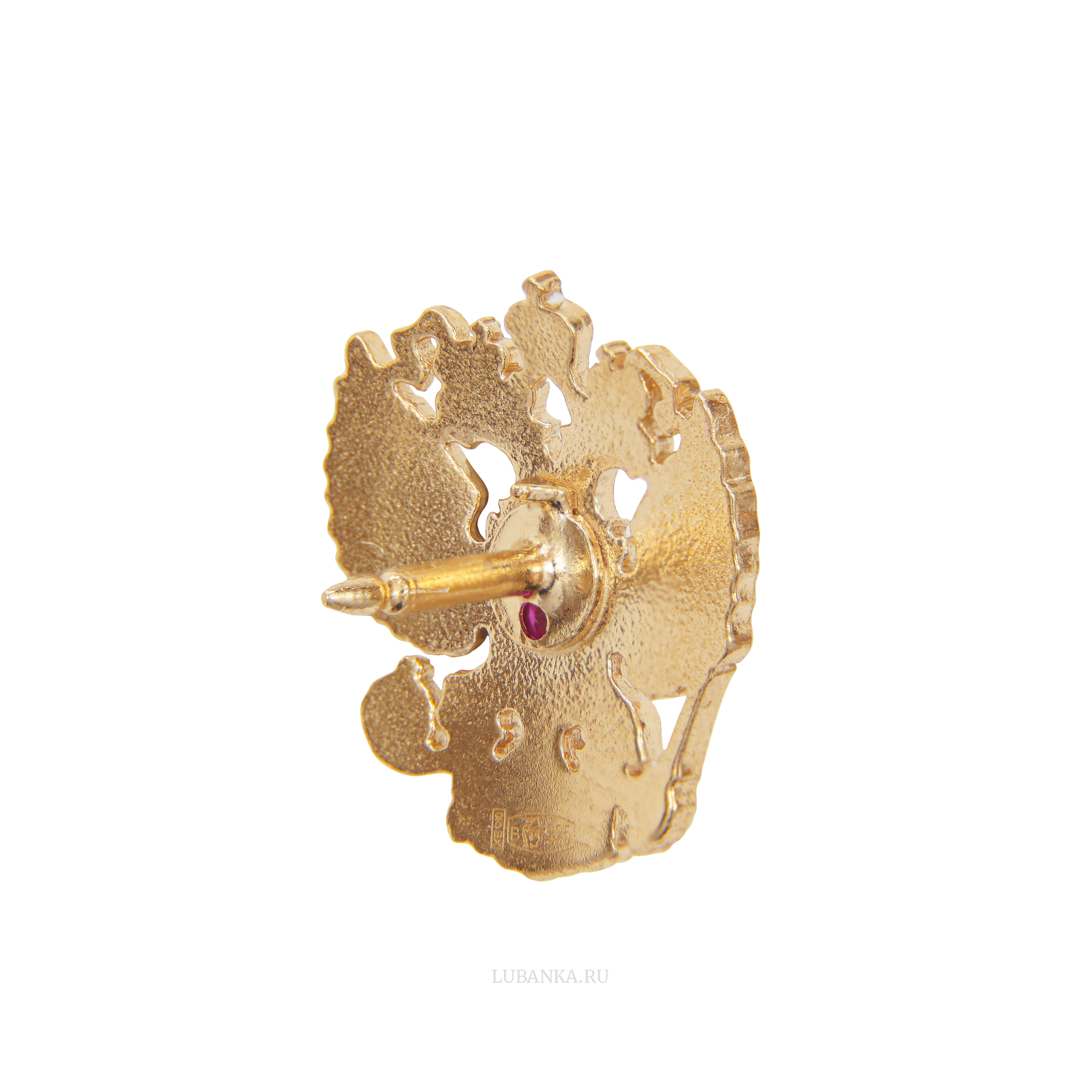 Значок Герб России серебро с позолотой