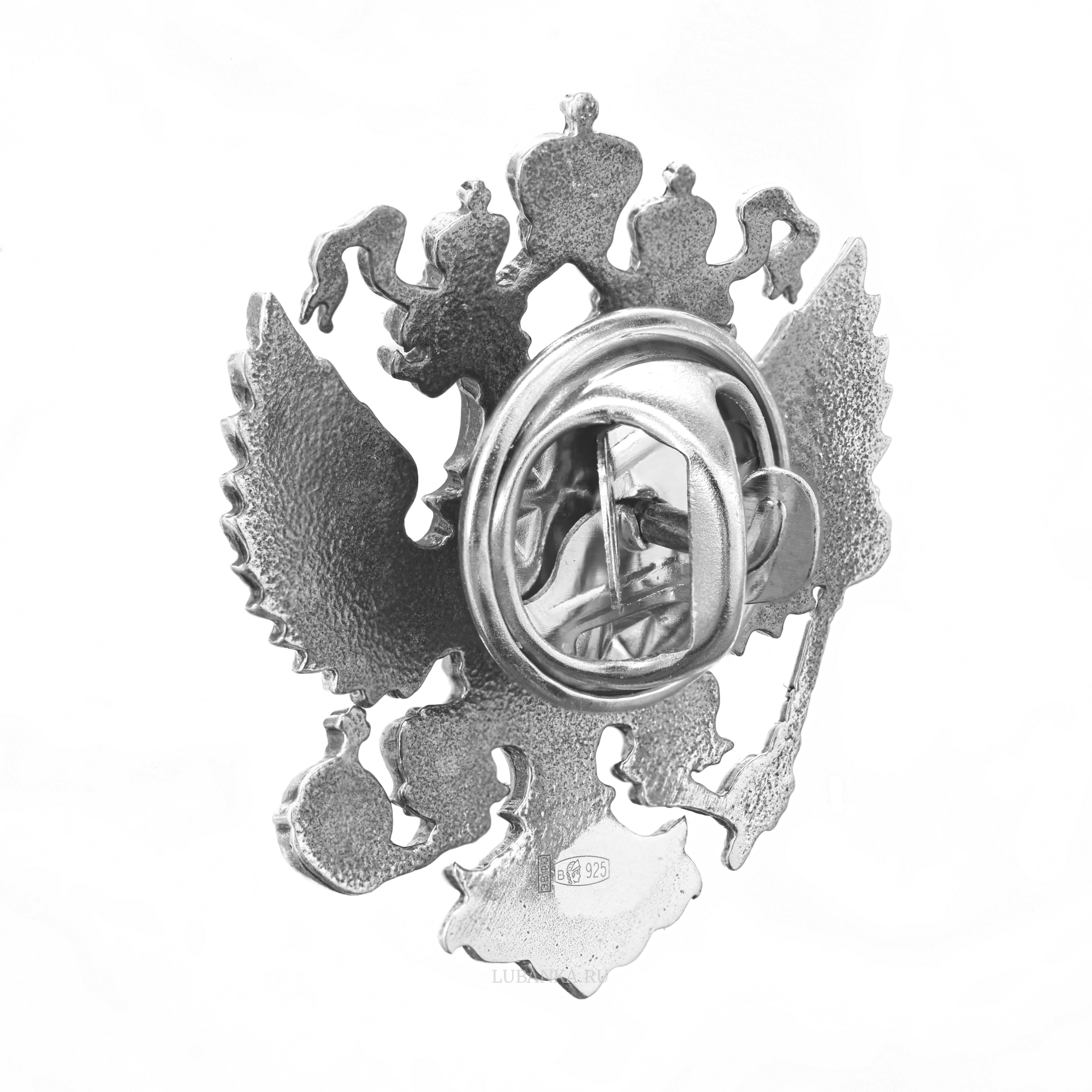 Значок Герб России серебро