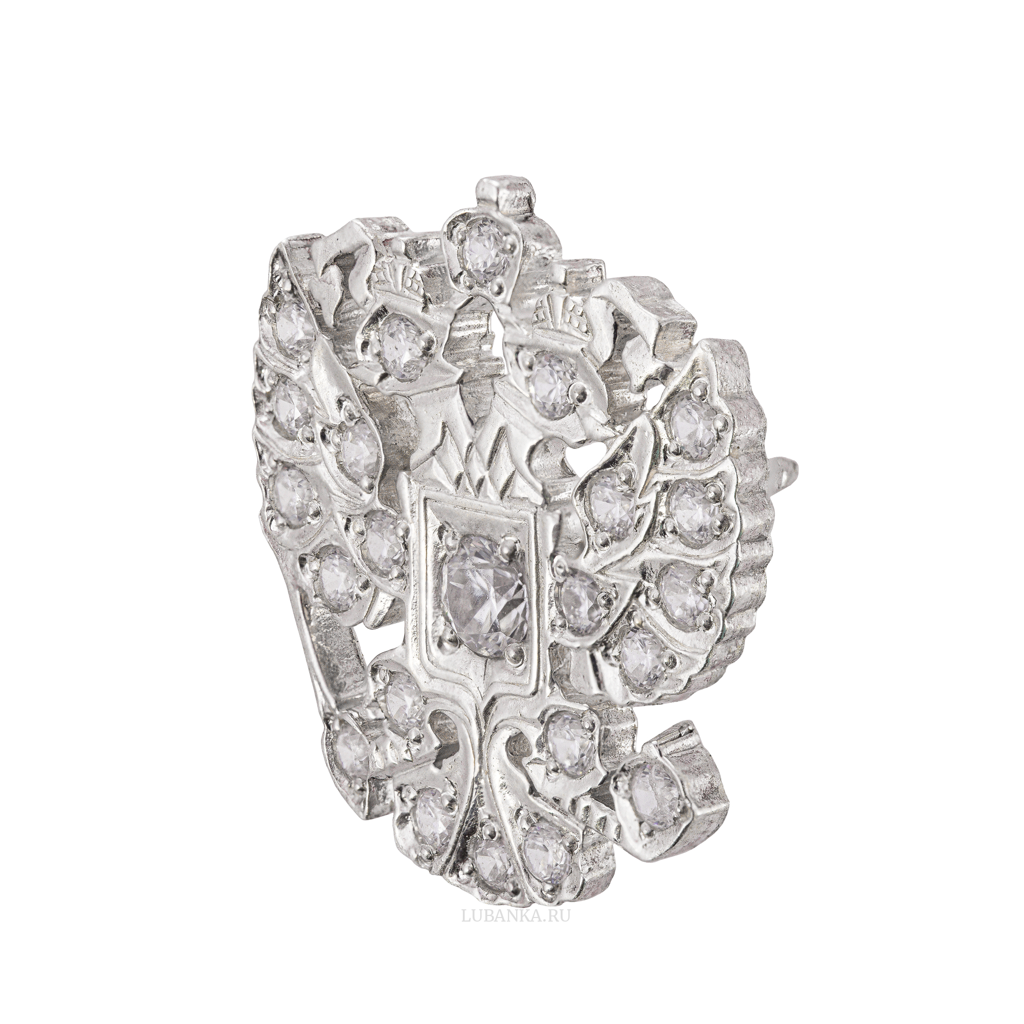 Значок Герб России серебро